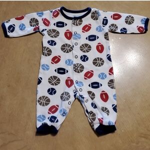 Okie Dokie Sports Patterned Footie - Red, Blue, Brown
